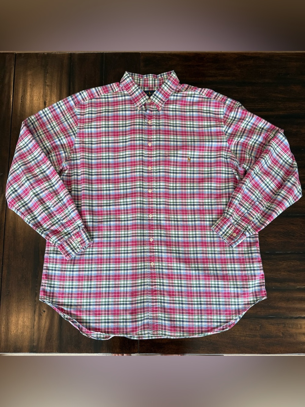 Ralph Lauren Classic Fit Long Sleeve Button Down Plaid 2XLT